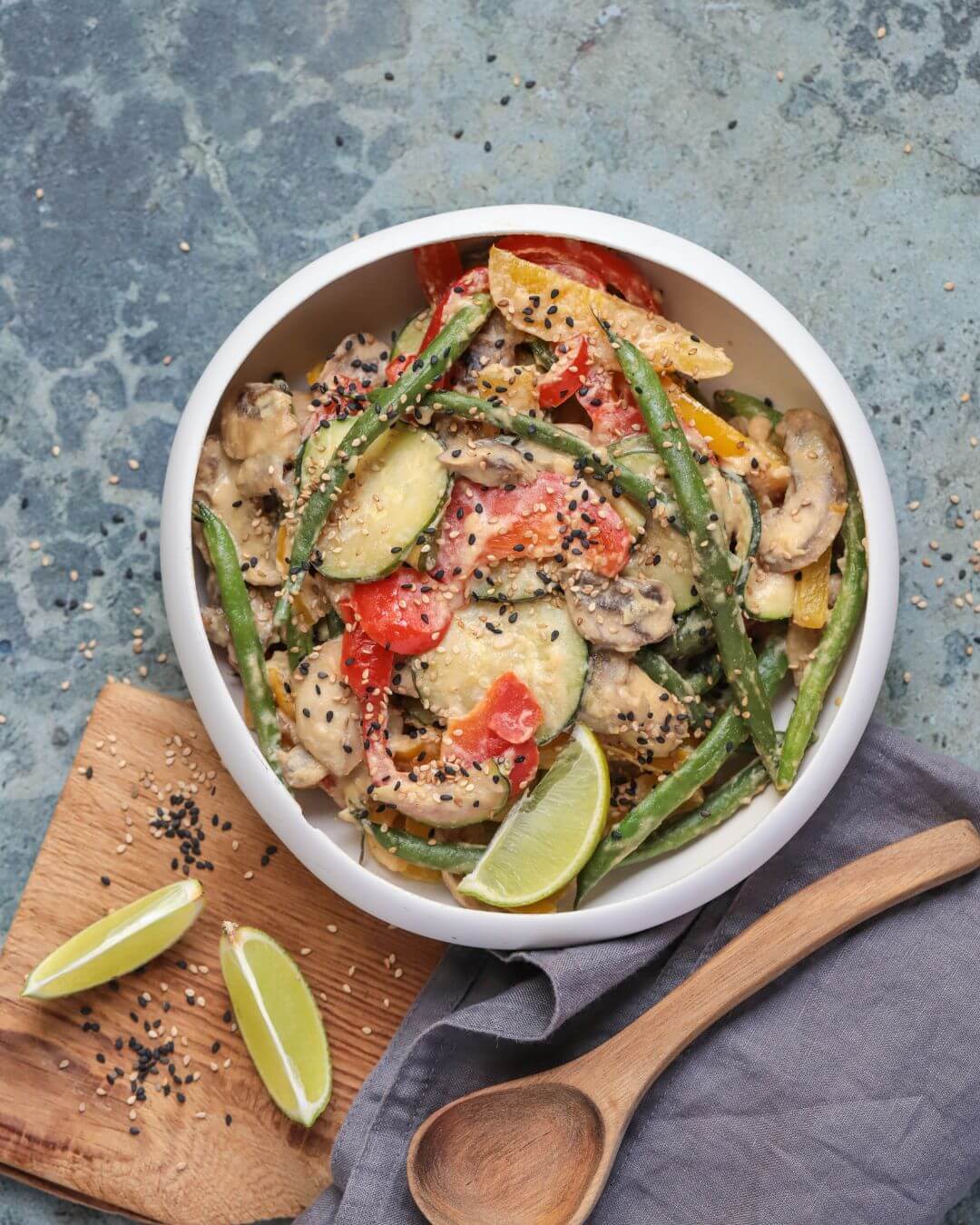 One-Pan Miso Tahini Vegetables