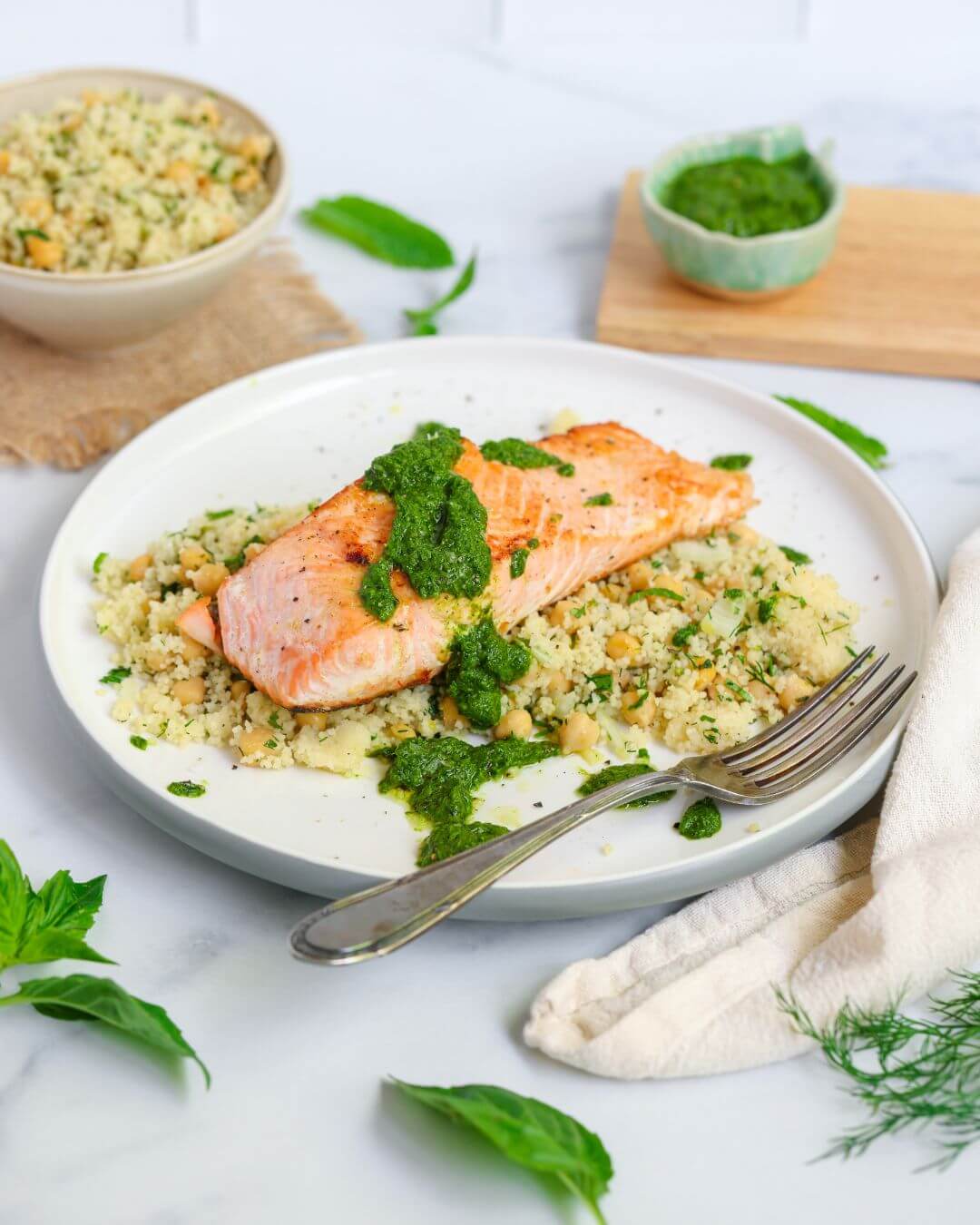  Herbed Couscous Salmon