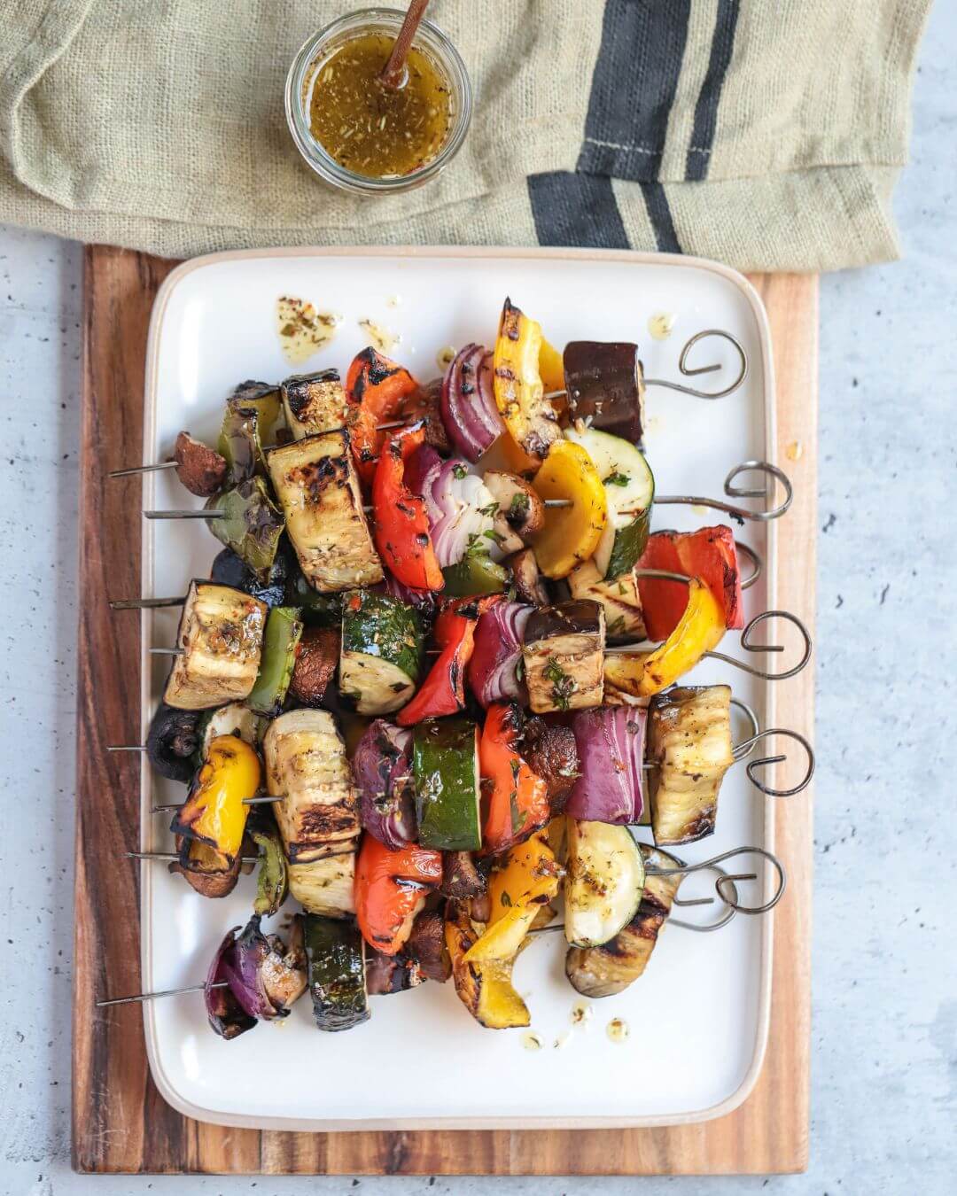  Grilled Veggies with Herby Dressing